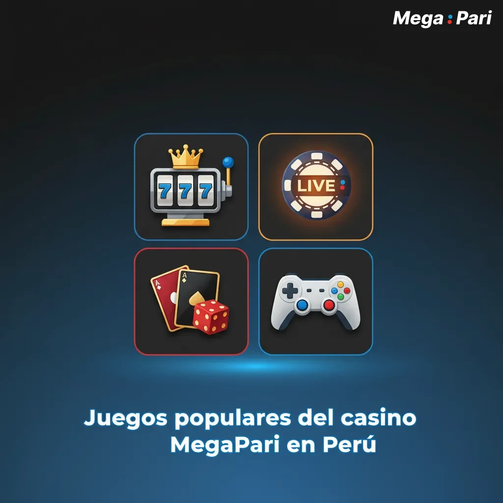 Lobby de MegaPari en Perú con slots populares: Gates of Olympus, Big Bass Bonanza, Book of Dead y más.