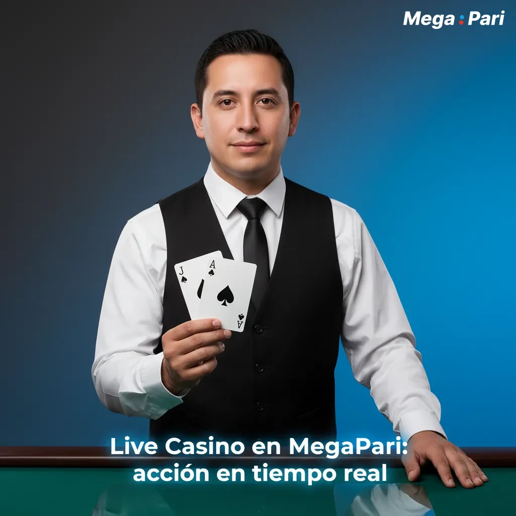 Crupier en vivo en MegaPari con ruleta, blackjack y rueda de bonos en streaming HD y chat en tiempo real.