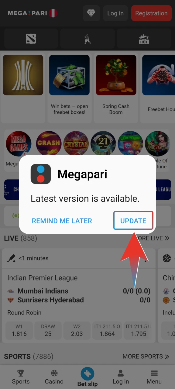 Update your Megapari Android app by downloading the latest official APK.