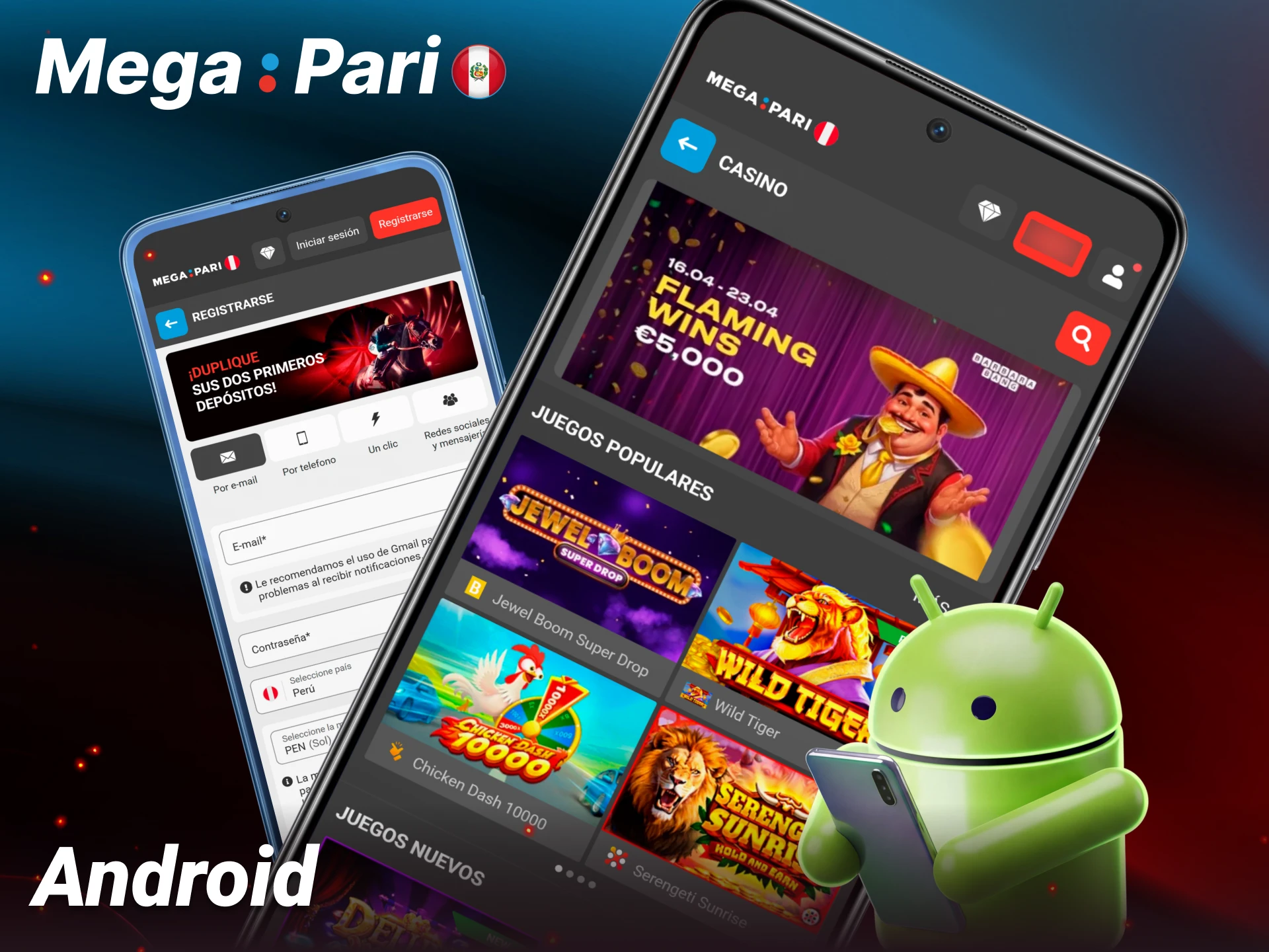 ¡Descarga la app de Megapari para Android y empieza a ganar con apuestas instantáneas hoy mismo.