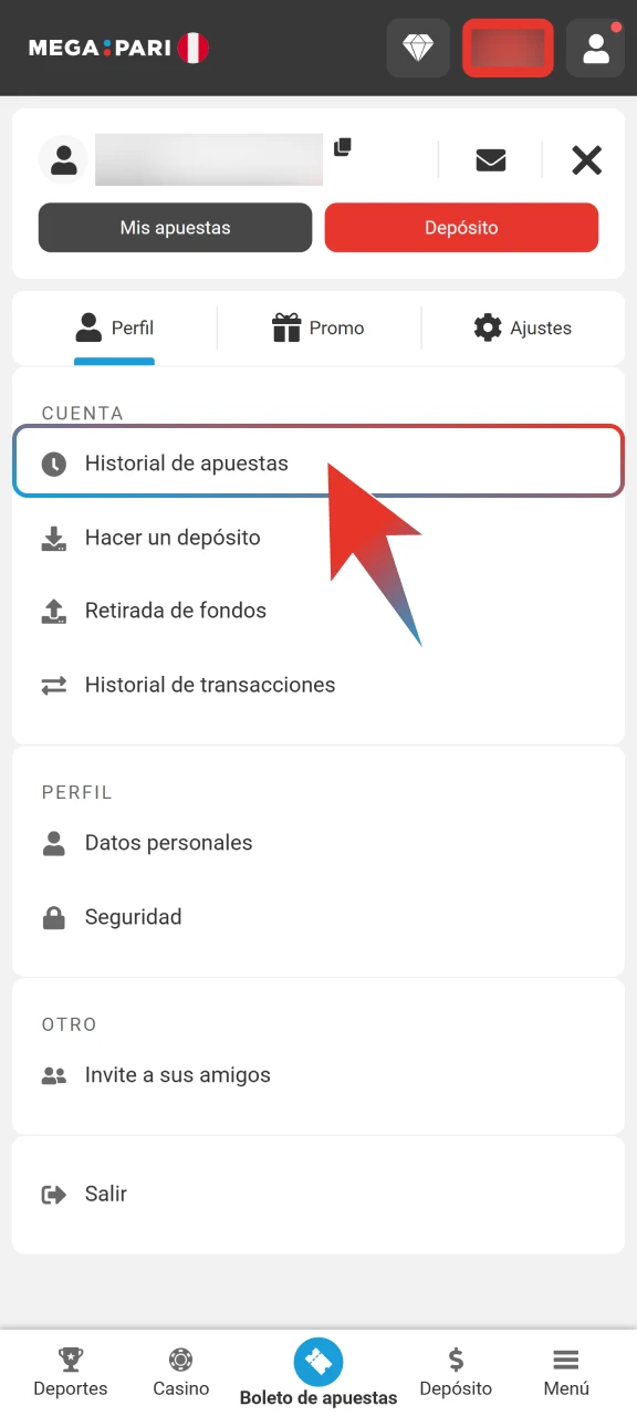 Verifica el estado de tus jugadas en la sección de apuestas.