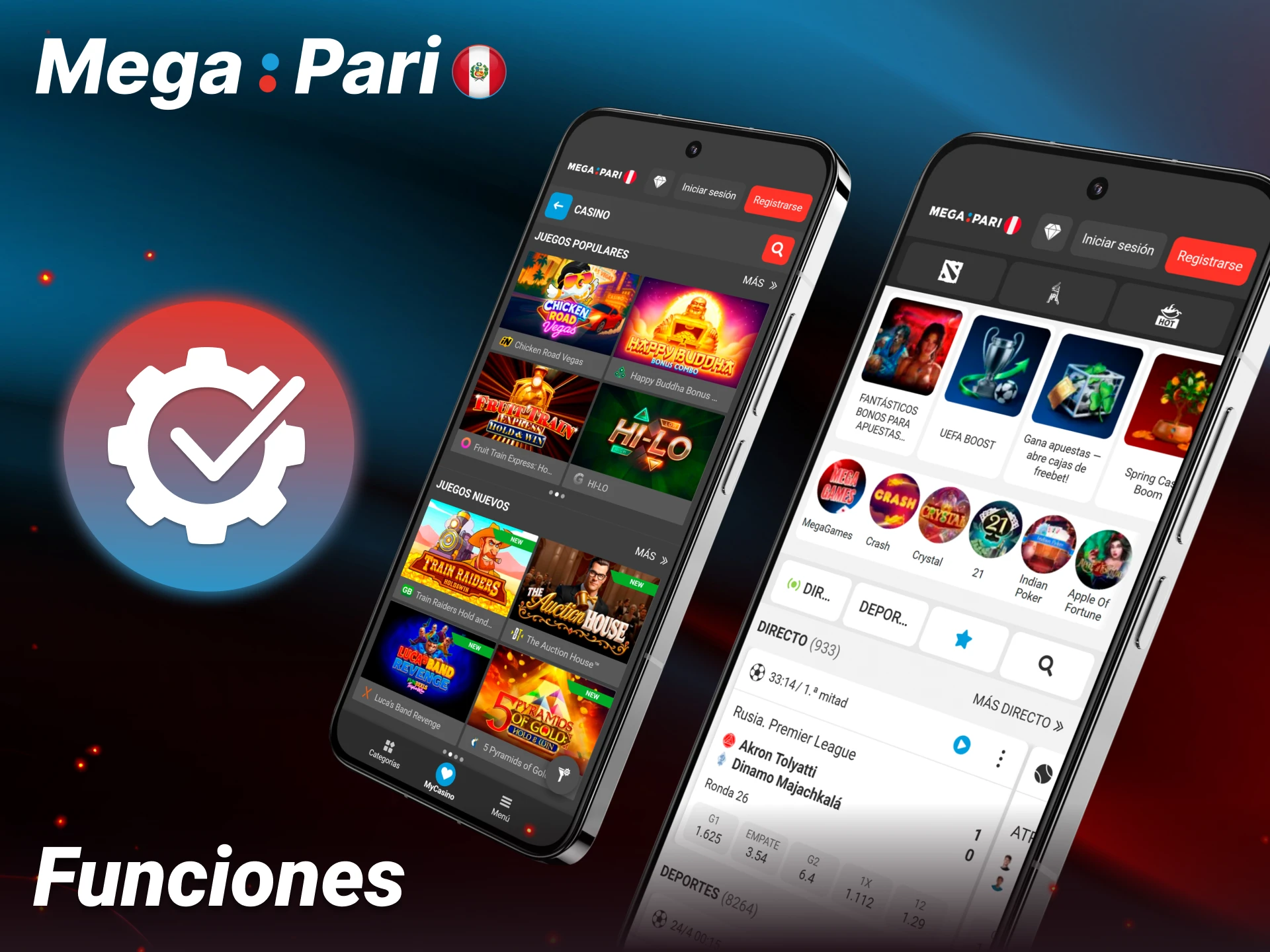 Conoce las mejores funciones de la aplicación móvil de Megapari hoy.