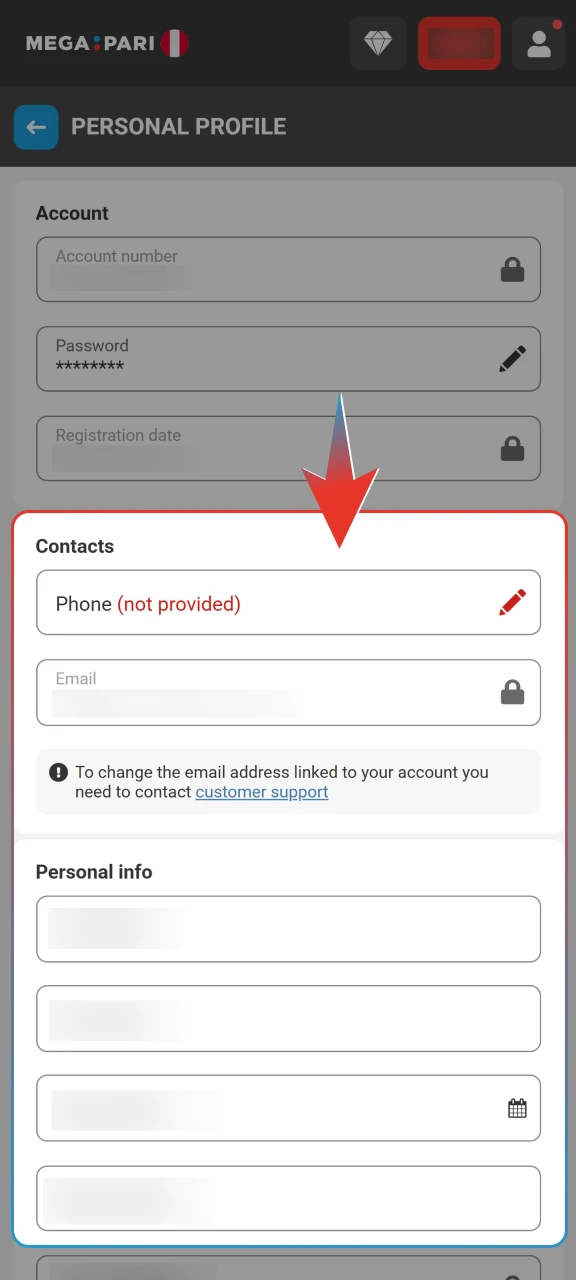 Submit the required verification documents to your Megapari account for security.
