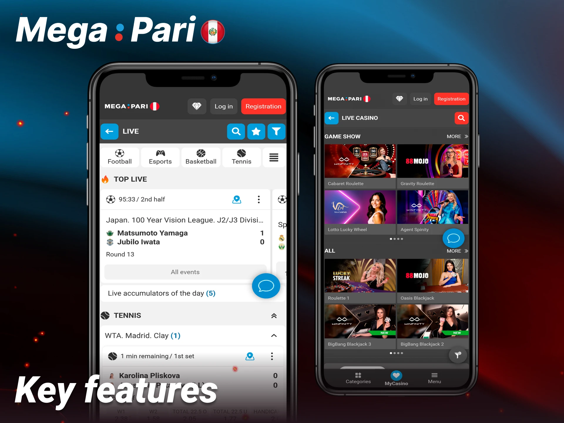Discover the key features and benefits of the Megapari mobile application.