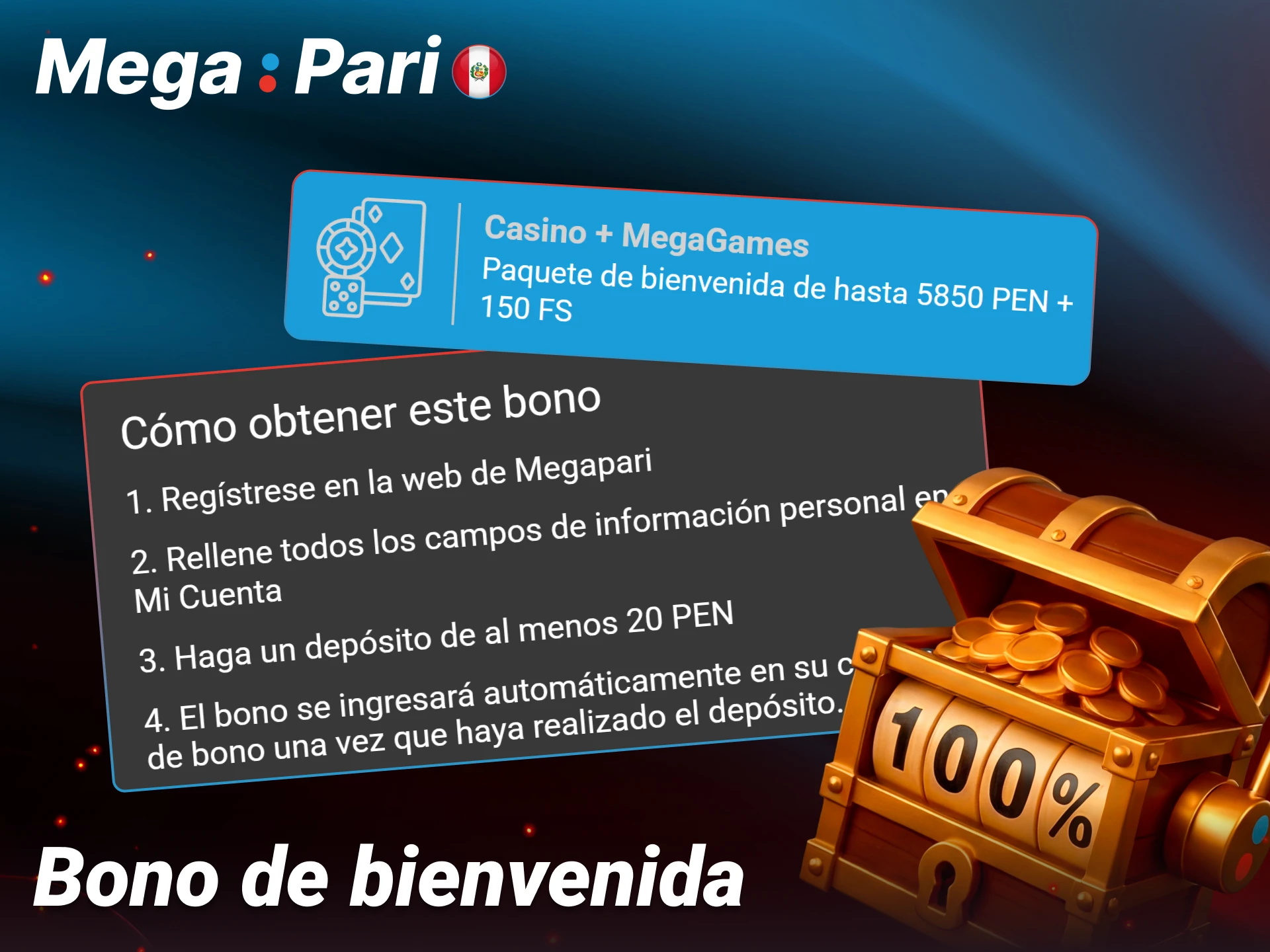 Reclama tu bono de bienvenida y giros gratis en Megapari hoy.