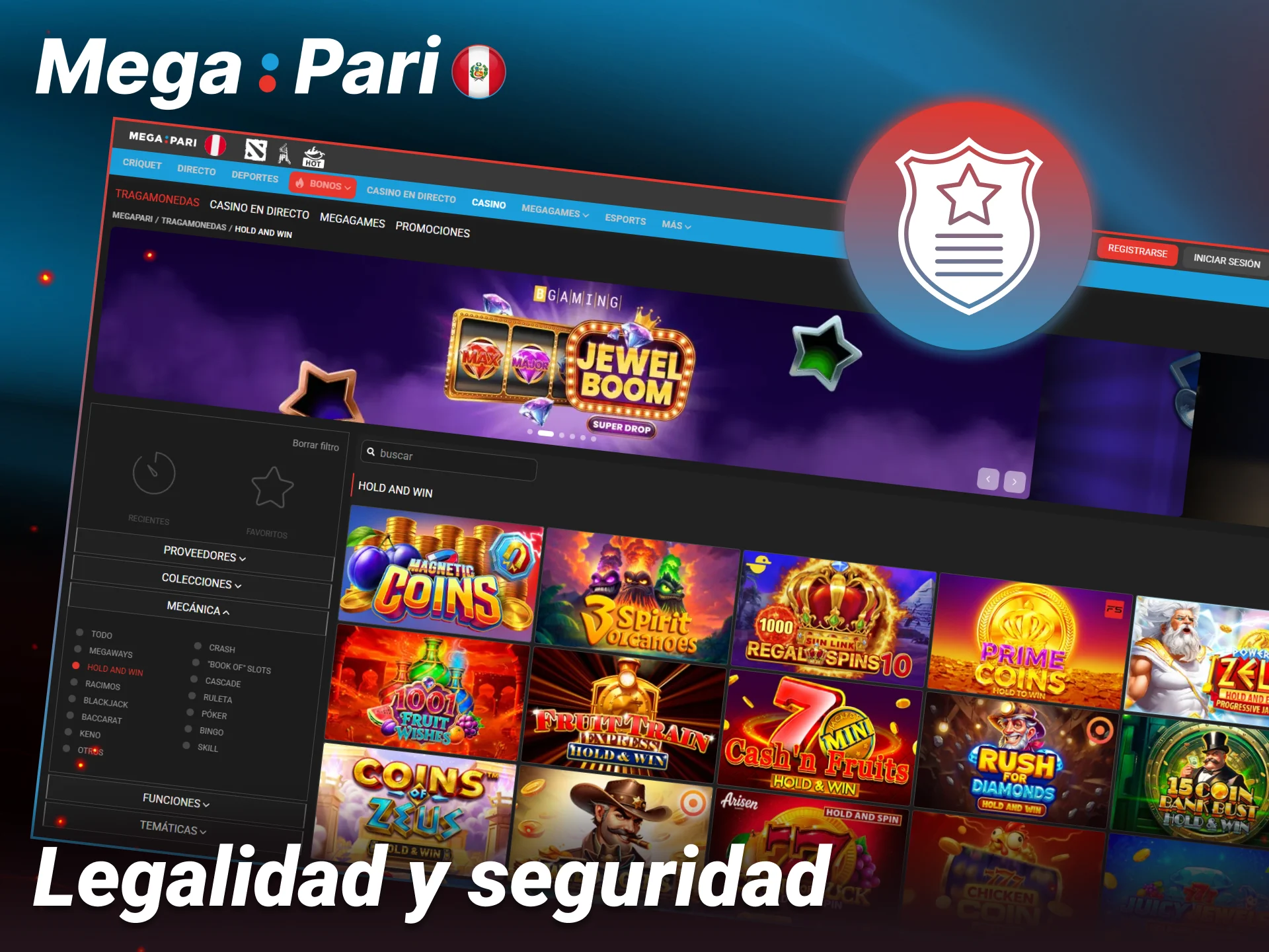 Apuesta con total seguridad y legalidad en la plataforma de Megapari.