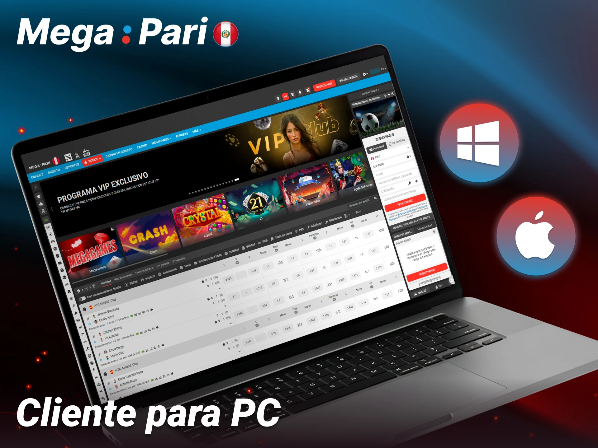 Descarga el software de Megapari para tu computadora y disfruta de una experiencia más fluida.