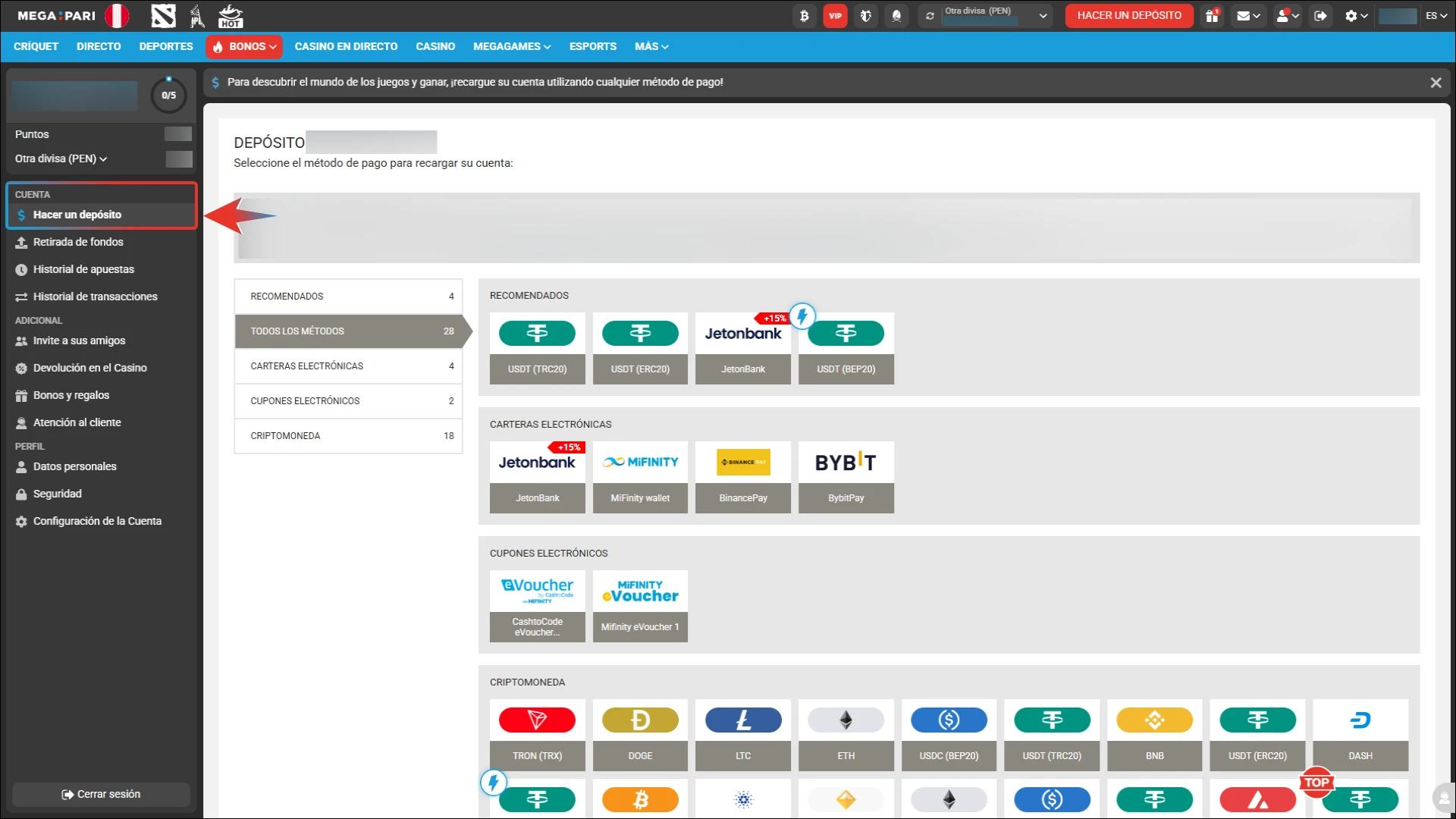 Verifica la titularidad de tu tarjeta o billetera digital utilizada para depositar fondos en tu cuenta de Megapari.