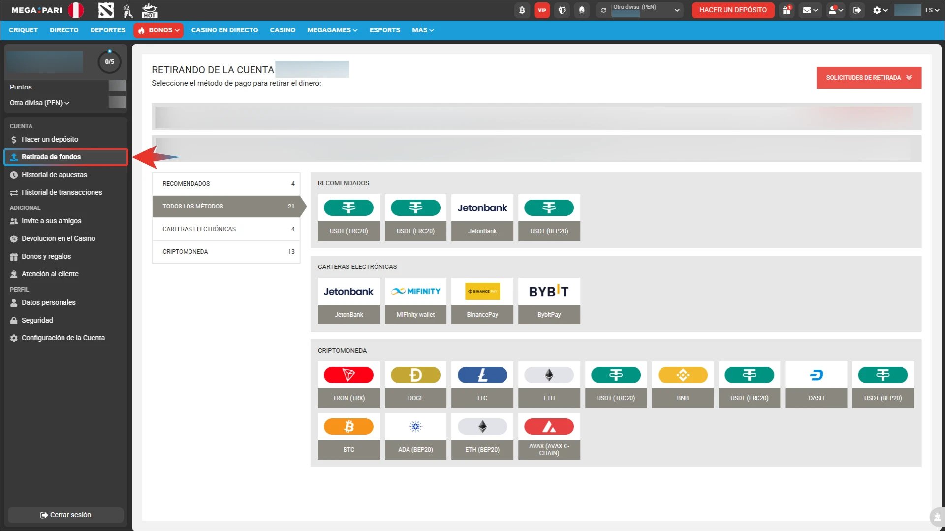 Envía tus documentos para que el equipo de Megapari valide tu información y habilite tus retiros rápidamente.