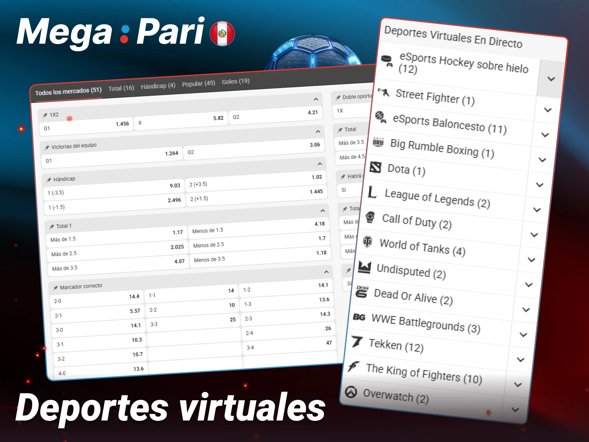 Apuesta en los deportes virtuales de Megapari para ganar con acción disponible las 24 horas.