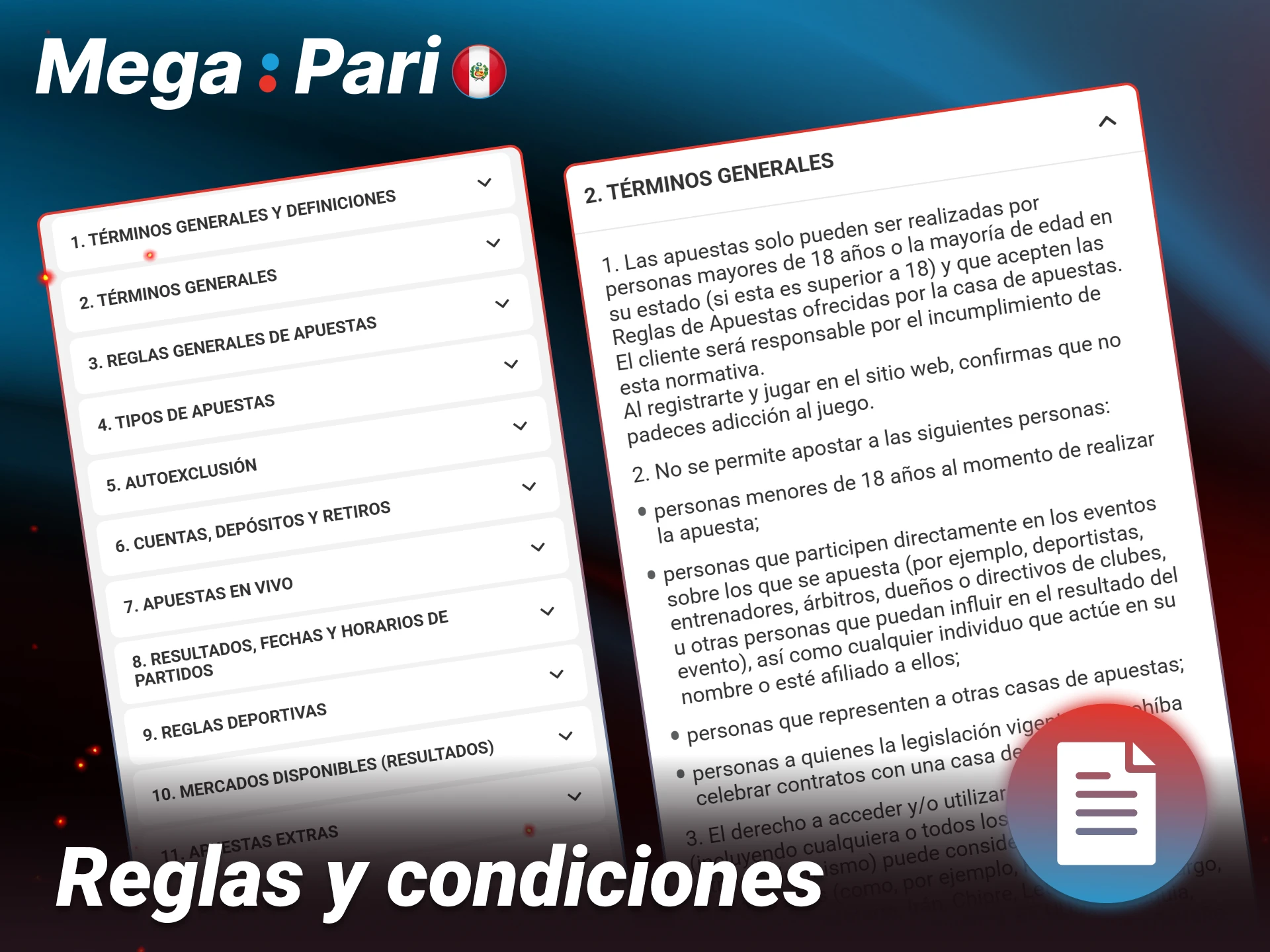 Revisa los términos de Megapari para conocer tus beneficios y reglas de juego con claridad.