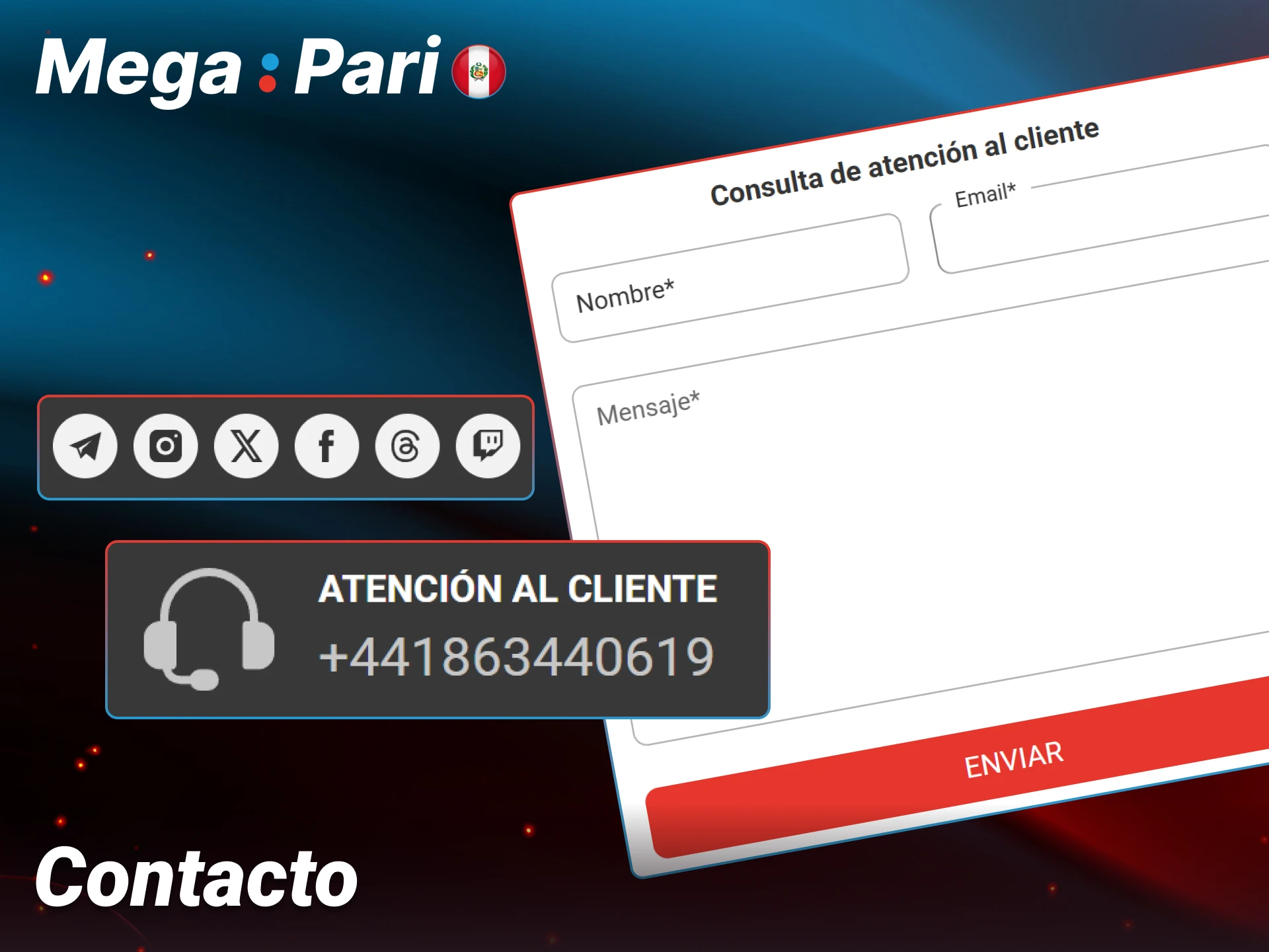 Contacta al equipo de soporte de Megapari para recibir asistencia financiera inmediata.