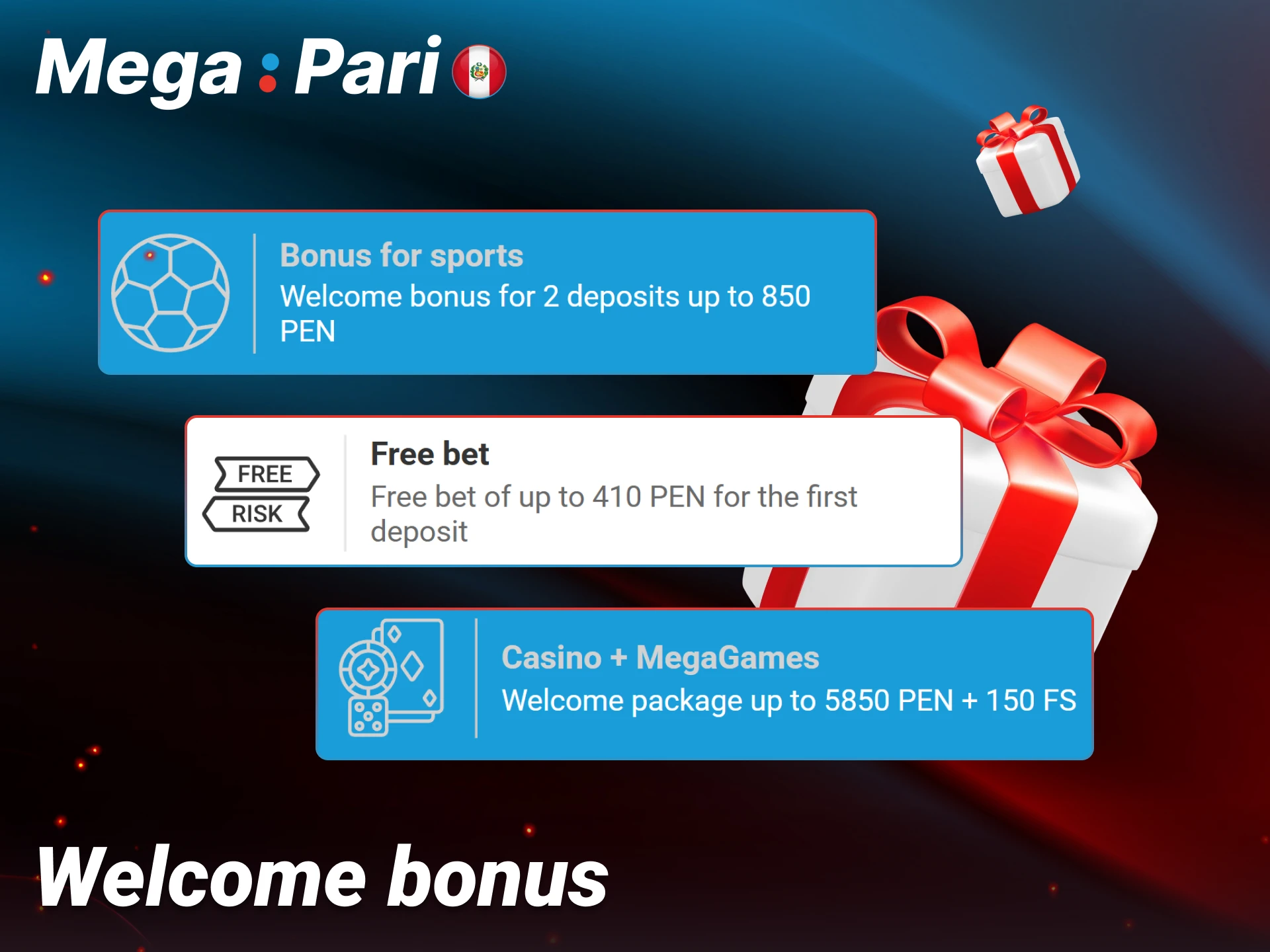 Claim your welcome bonus immediately after registering your account with Megapari.