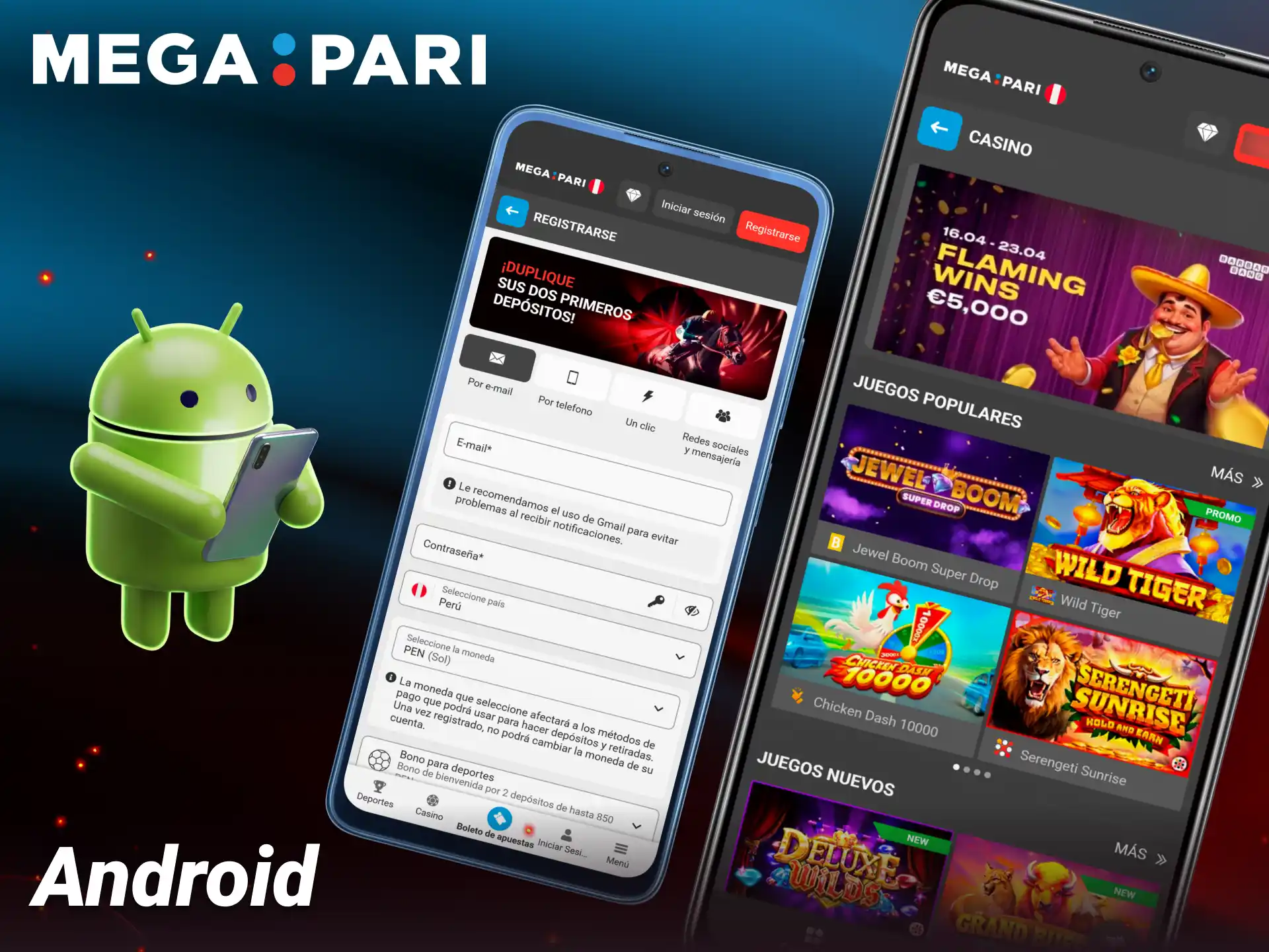 Descarga el APK de Megapari para Android y realiza apuestas móviles.