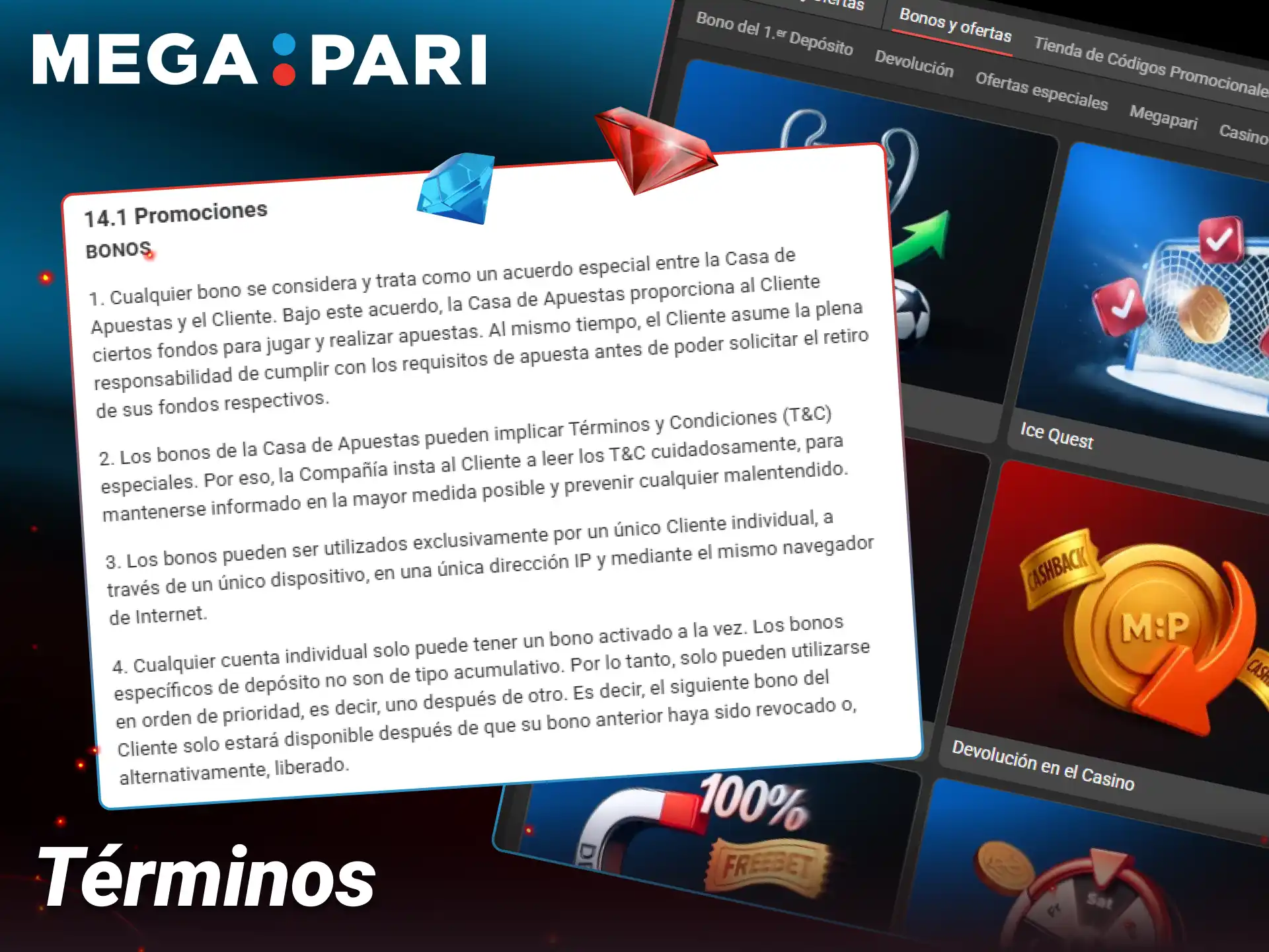 Consulta los requisitos de apuesta para liberar tus beneficios en Megapari.