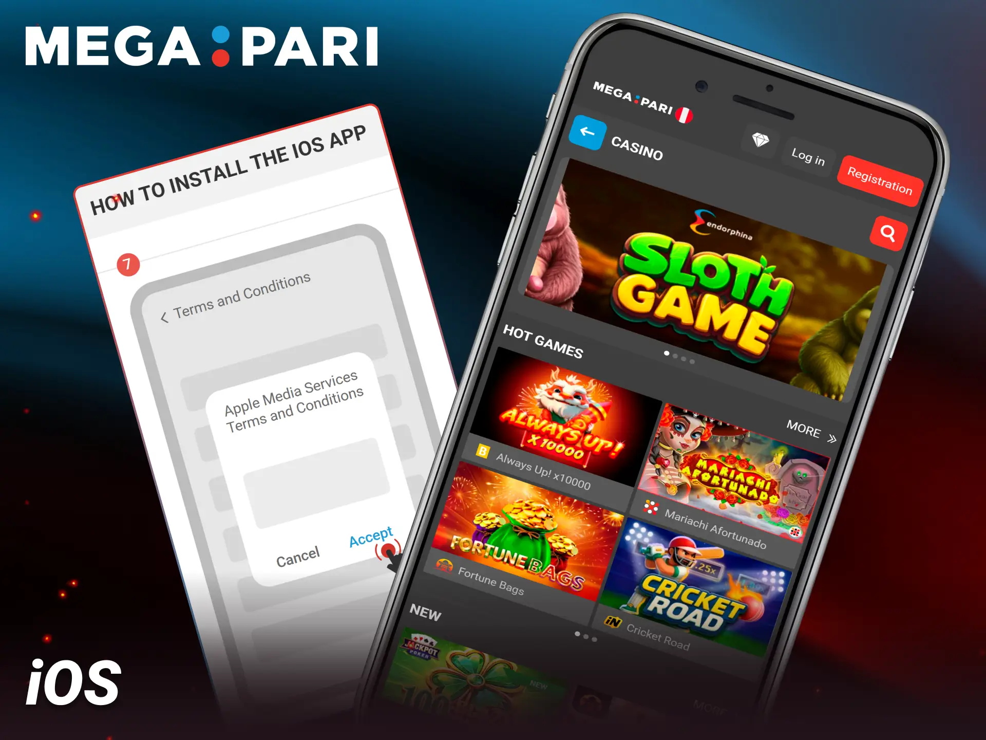 Add a home screen shortcut for quick access to Megapari iOS.