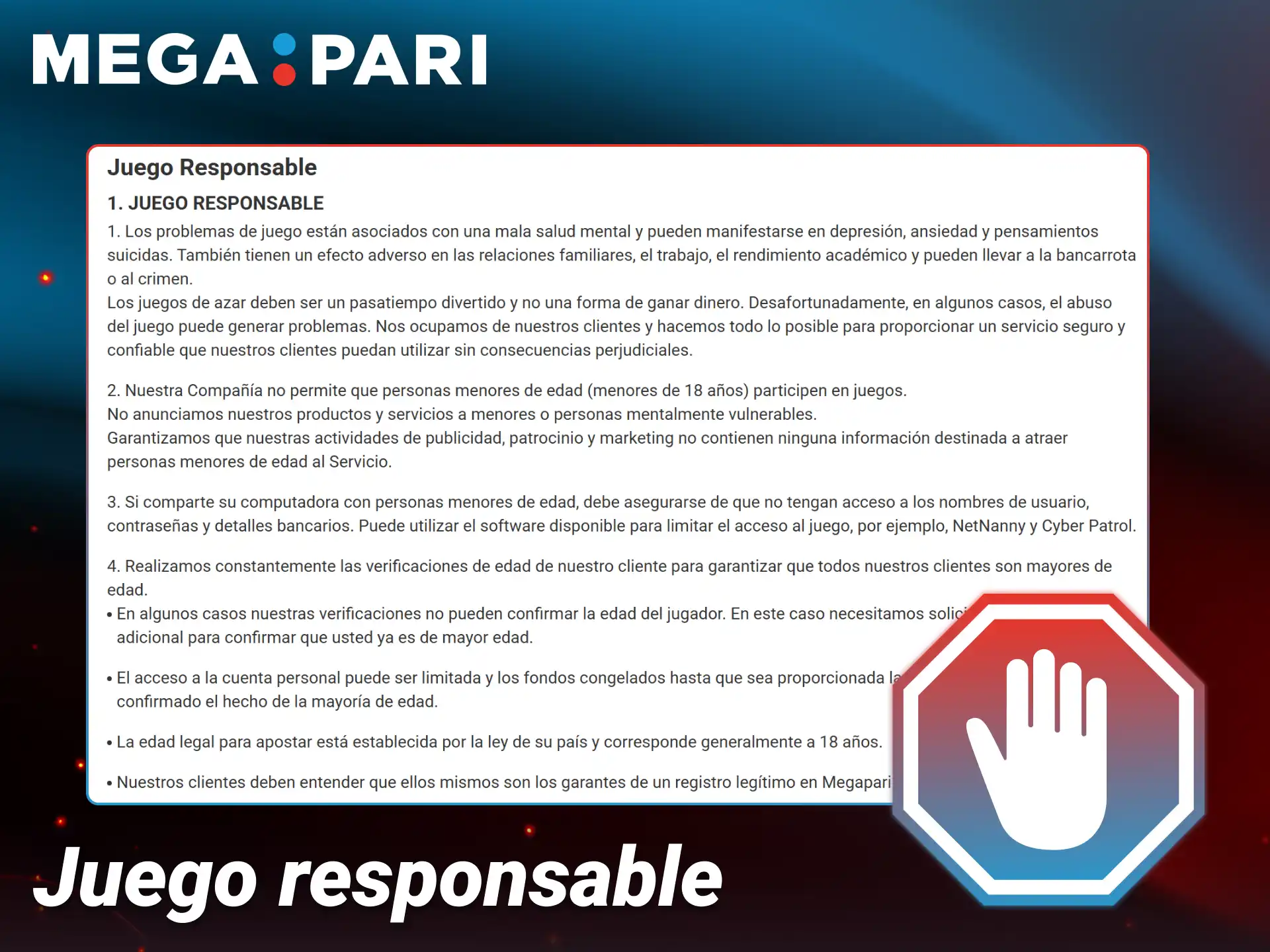 Establece tus límites de depósito para apostar de forma segura Megapari.