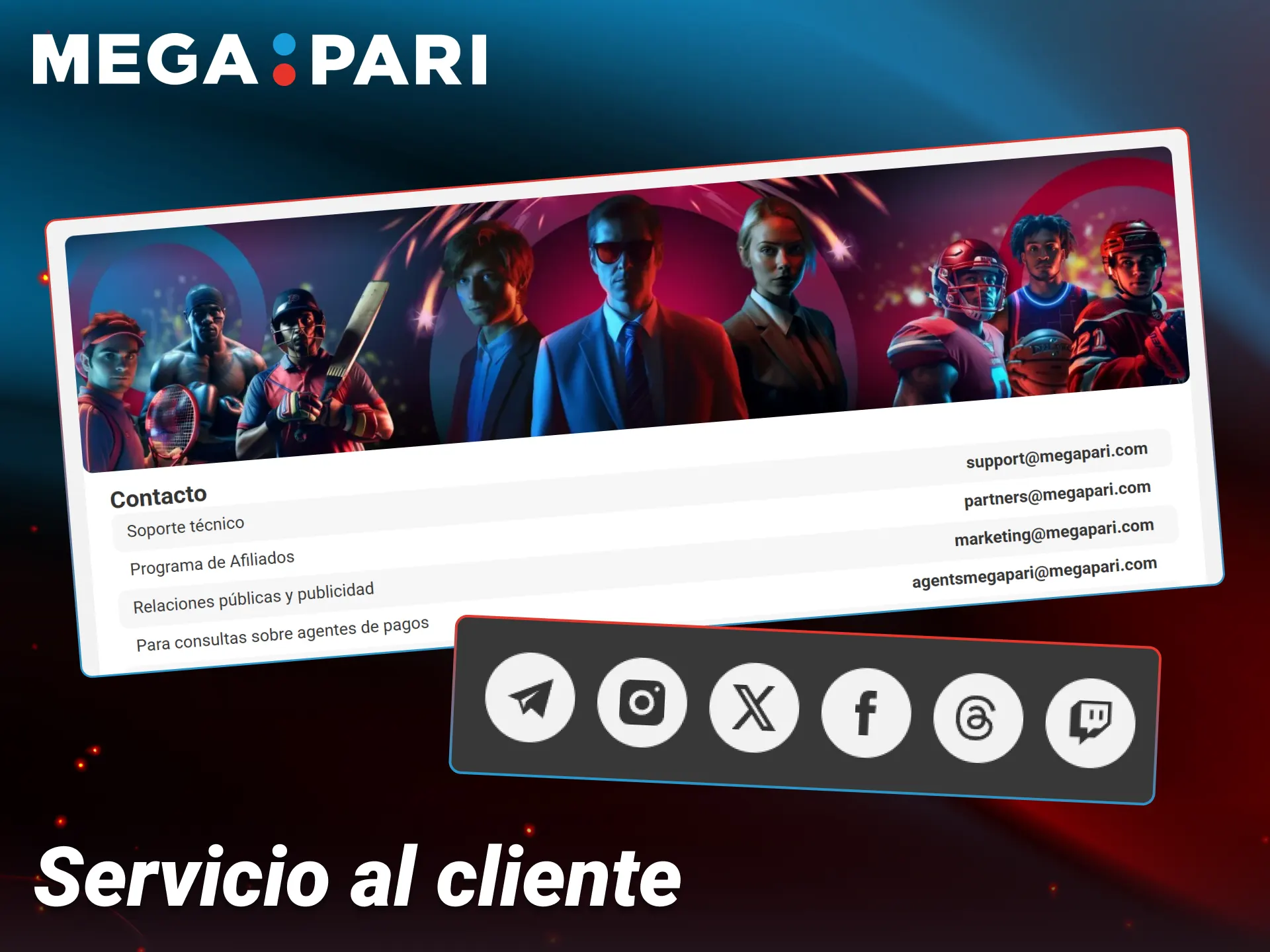 Contacta con el equipo de asistencia técnica disponible siempre en Megapari.