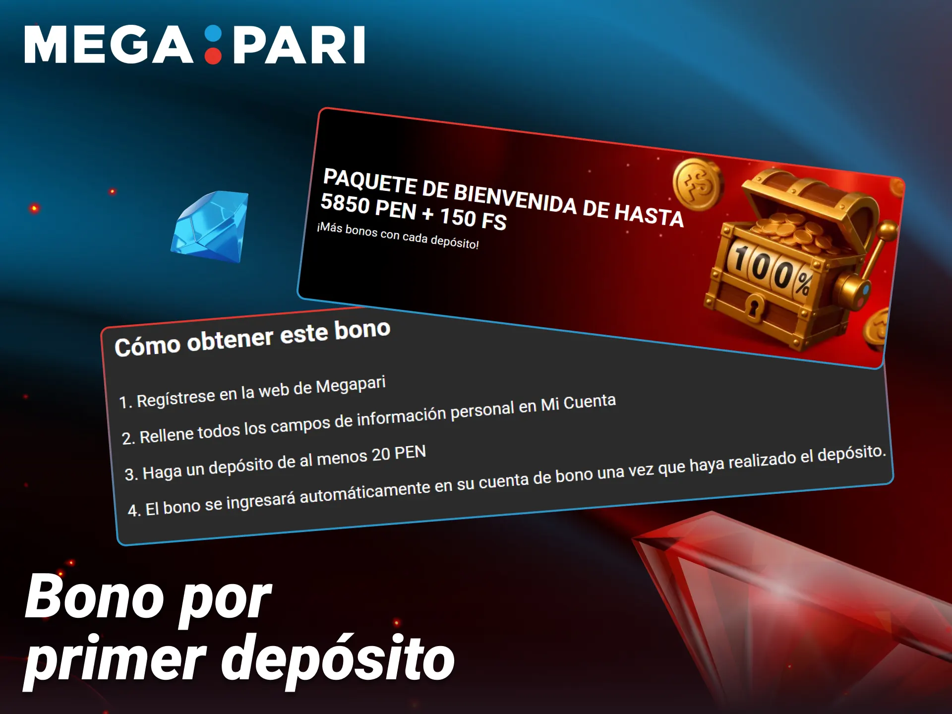 Realiza tu primer depósito y reclama el bono exclusivo en Megapari.