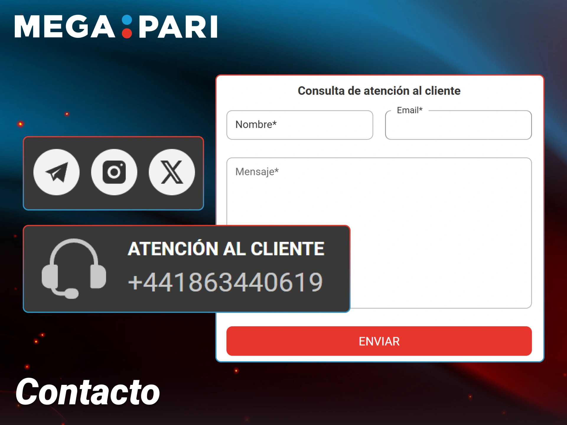 Contacta al equipo de atención al cliente para consultas financieras en Megapari.