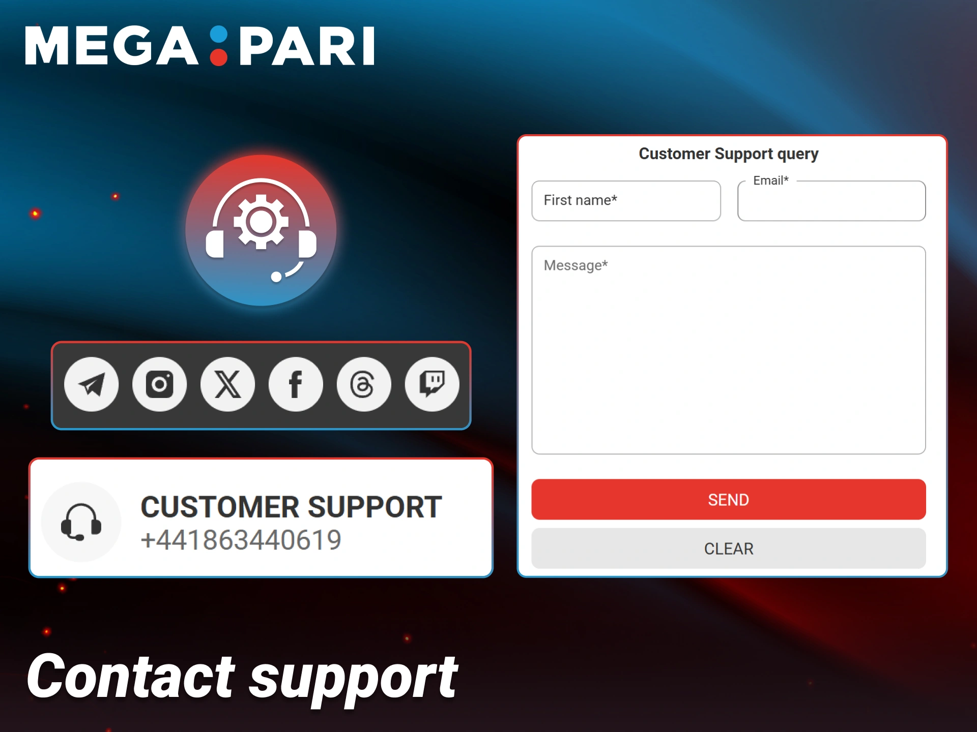 Reach out to our customer support team for financial inquiries on Megapari.