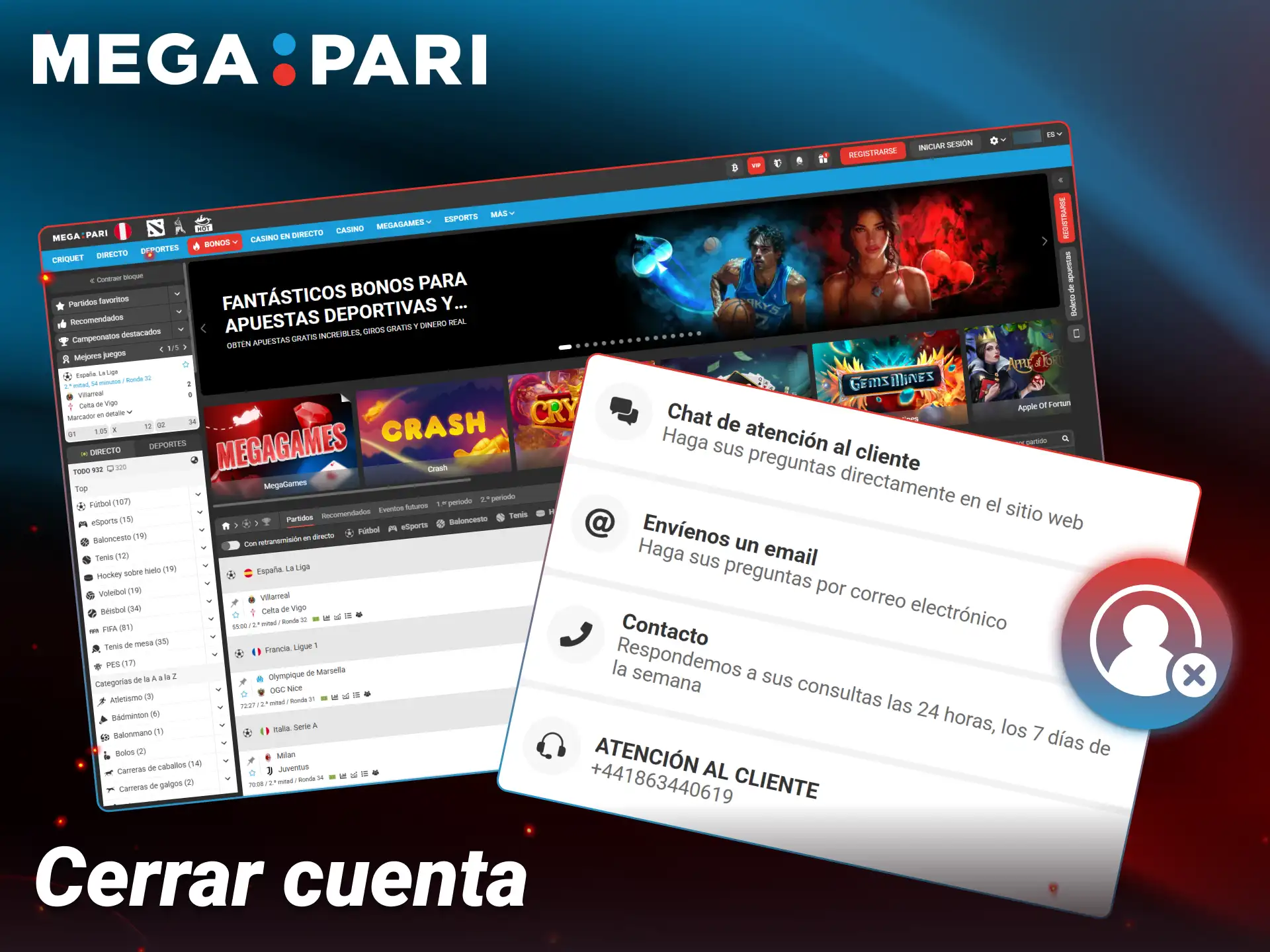 Solicita la desactivación voluntaria de tu perfil personal en Megapari.