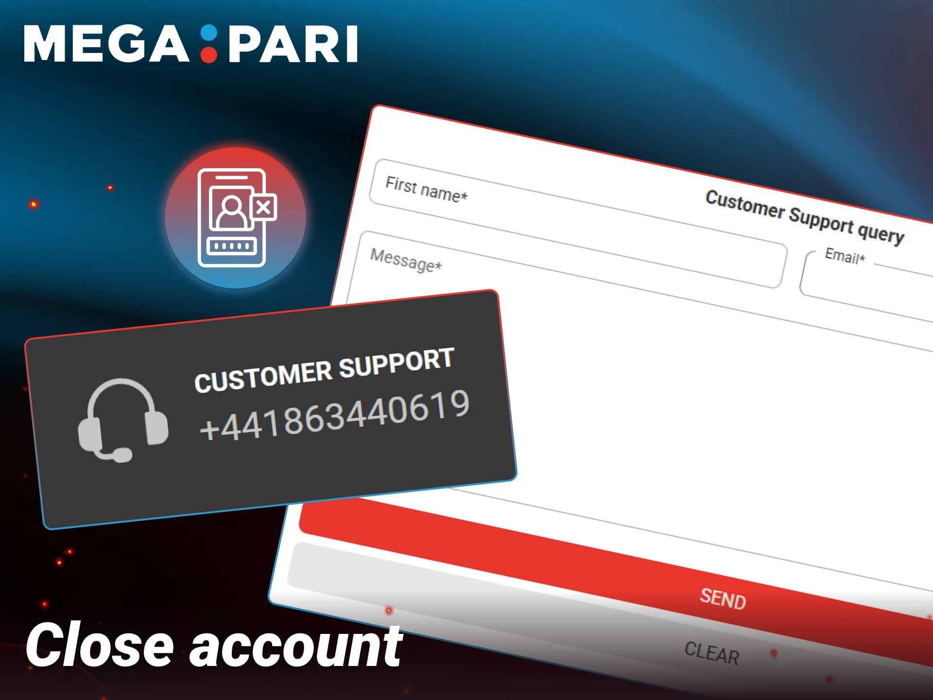 Request account termination or self-exclusion by contacting Megapari support.